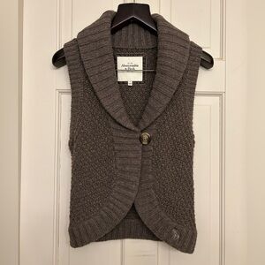Abercrombie & Fitch Women's Dark Brown Cardigan Vest